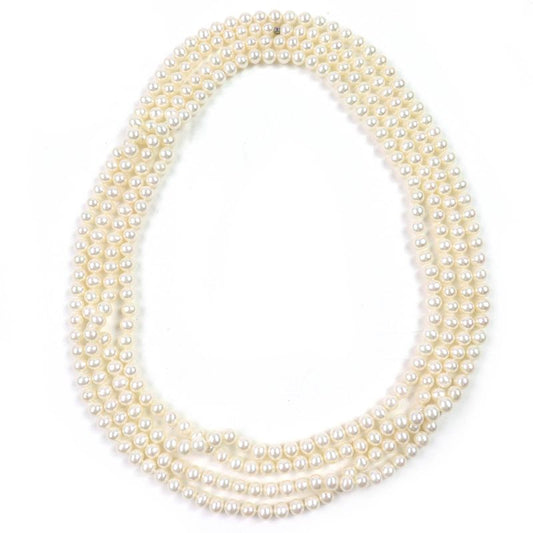 Tiffany & Co Ag925 Long Pearl Necklace Accessory White Weight 186g Women