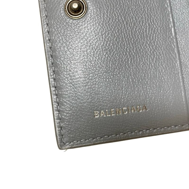 Balenciaga Bifold Wallet - 766461 Silver Leather