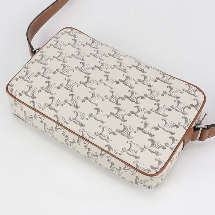 Celine Triomphe Canvas Crossbody Shoulder Bag PVC Ladies
