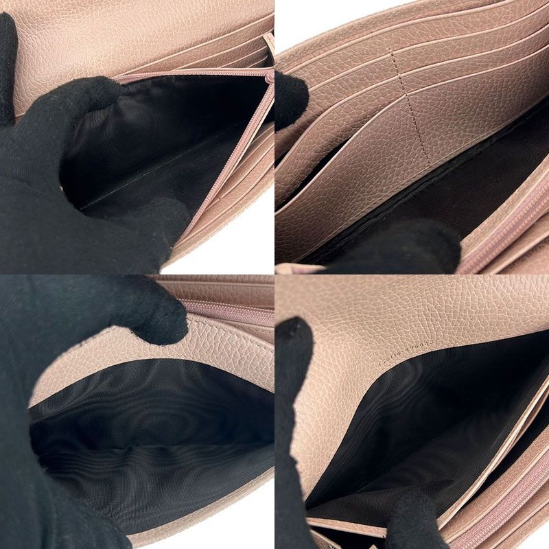 Gucci Bifold Long Wallet456116gg Marmontleather Leatherpinkwalletordinary Small