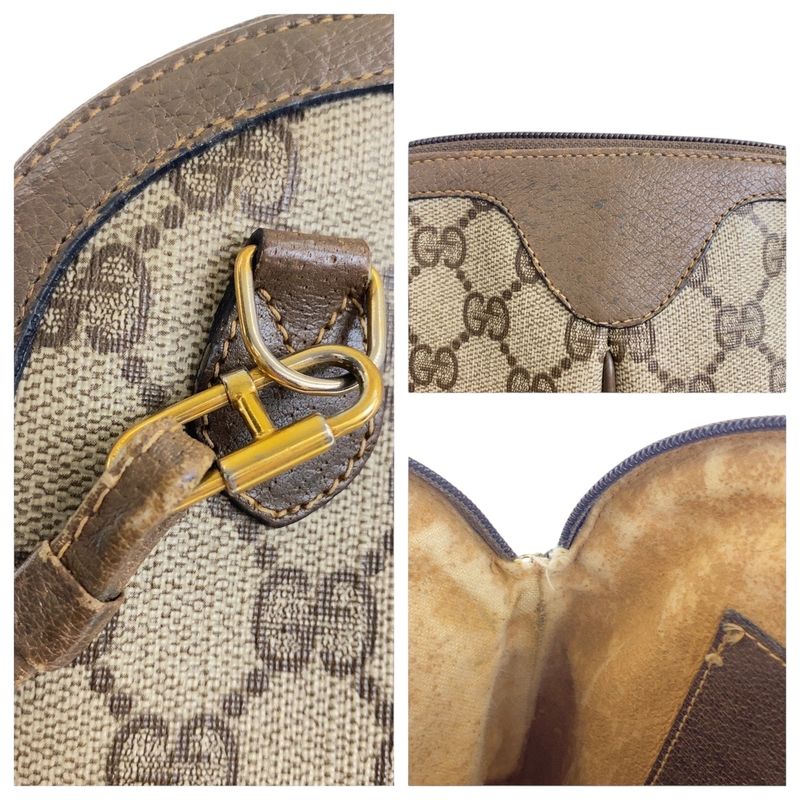 Gucci Old Gucci Beige GG Supreme Canvas 904 02 047 Shoulder Bag Pochette Women