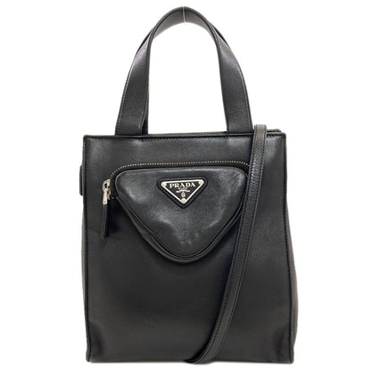 Prada Logo Handbag Lambskin