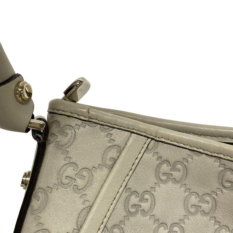 Gucci Handbag Stripe Line Abby 130939 Beige Leather