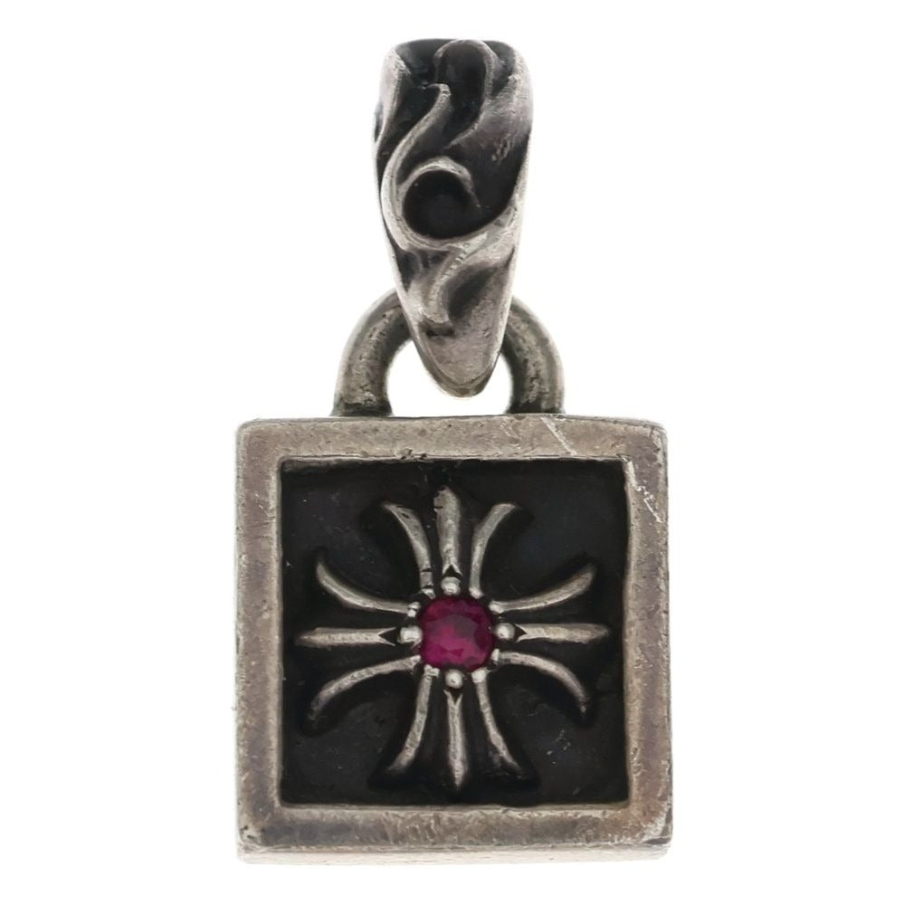 Chrome Hearts Framed CH Plus Necklace Top Silver