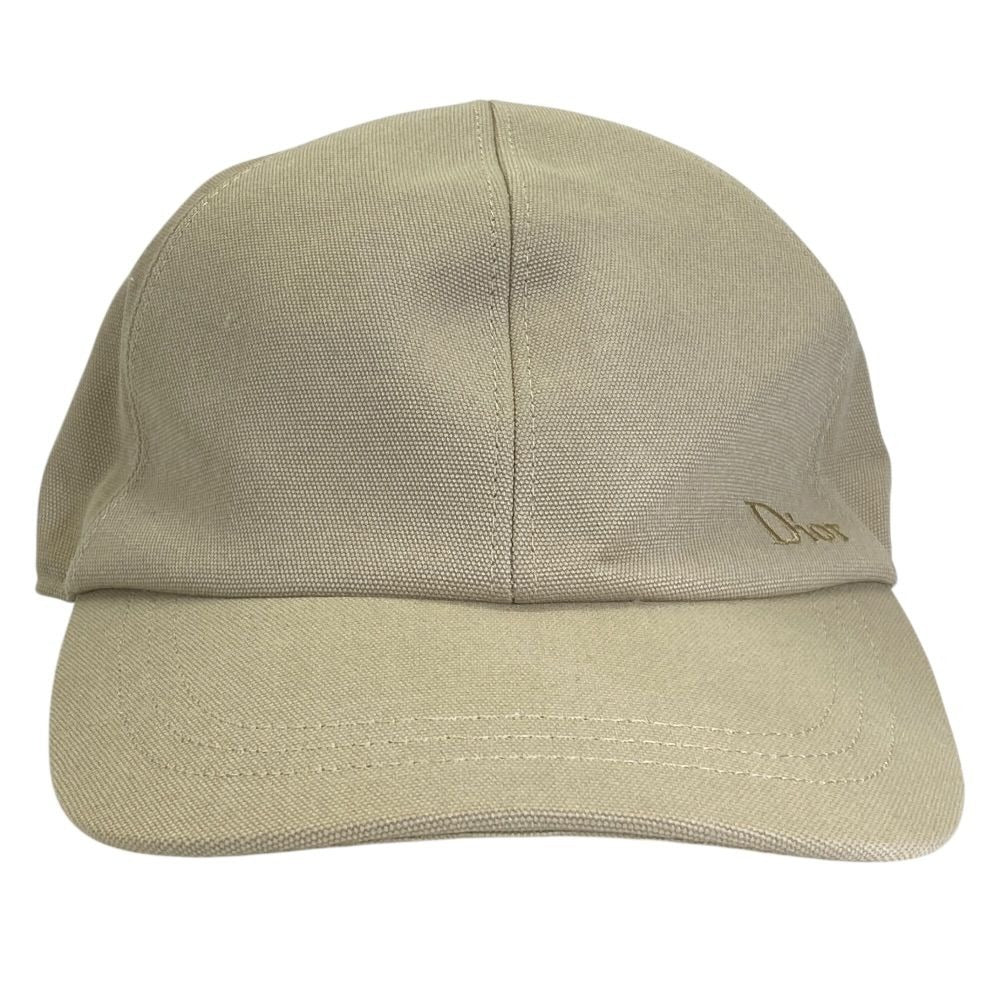 Dior Logo Baseball Cap Hat Cotton Beige