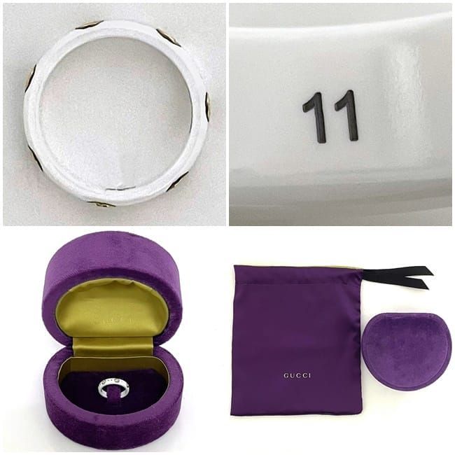 Gucci Icon Ring F22977 White Yellow Gold