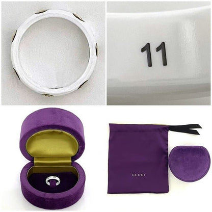 Gucci Icon Ring F22977 White Yellow Gold