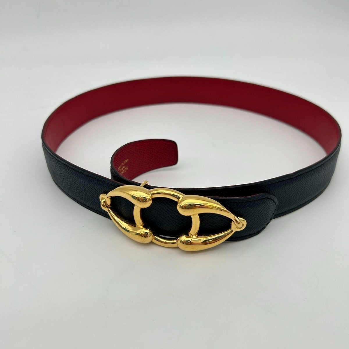 Hermes Vintage Chaine D'ancre Buckle Reversible Belt — view 4