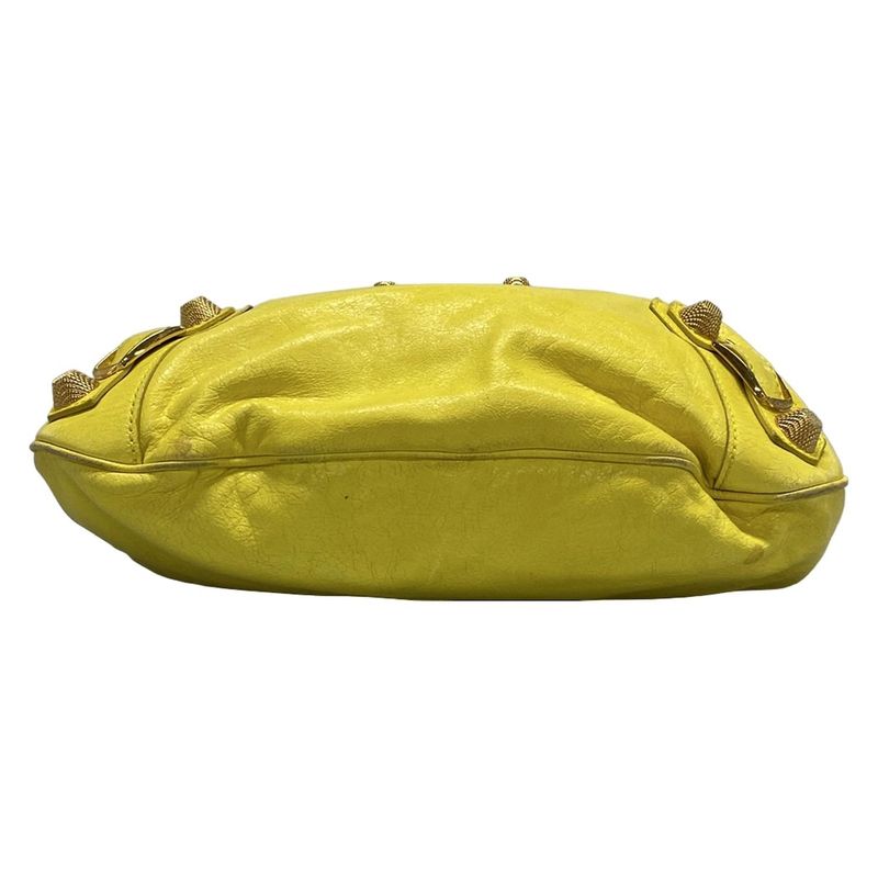 Balenciaga Shoulder Bag Editors Bag Giant Hobo 177288 Yellow Leather