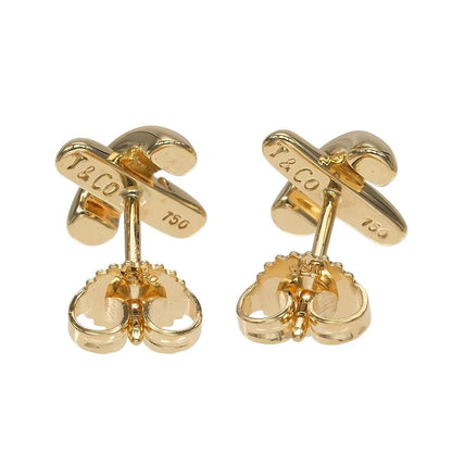 Tiffany & Co Cross Stitch 18k Yellow Gold Earrings — view 3