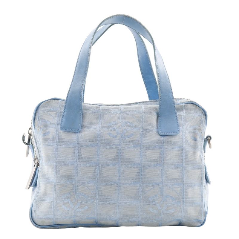 Chanel New Travel Line A15973 Nylon Canvas Light Blue Ladies Handbag