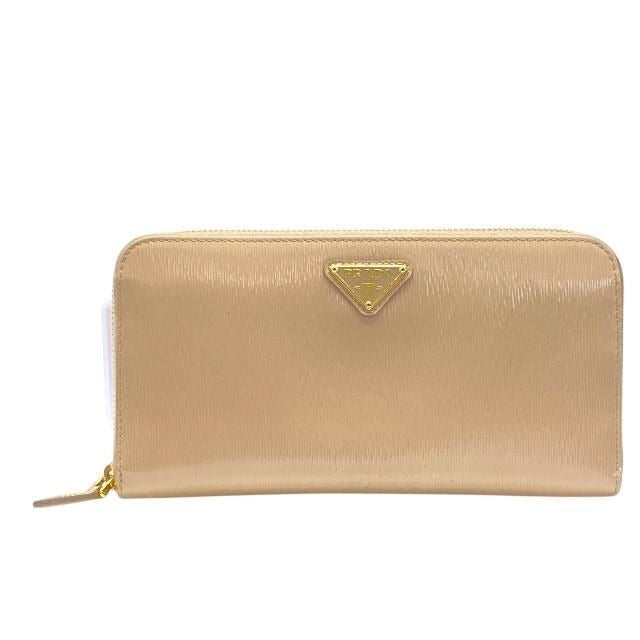 Prada 1 Ml506 Long Wallet Round Zipper Zip Triangle Logo