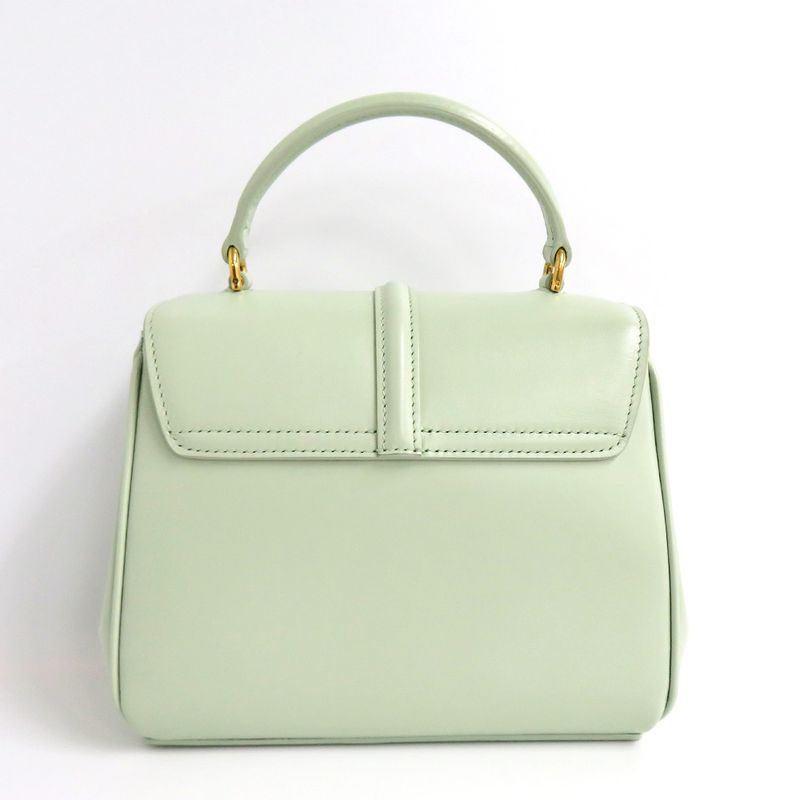 Celine Mini 16 Seise 197983bey.29ja Jade Calfskin 2way Handbag