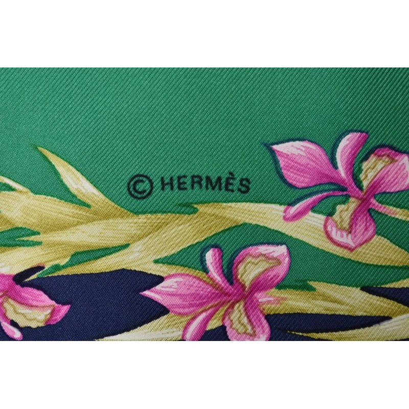 Hermes Scarf Carre 90 Silk Twill Flower Blooming Horse Hd'origny Henri — view 11