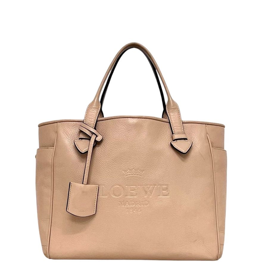 Loewe Tote Pink Beige Leather