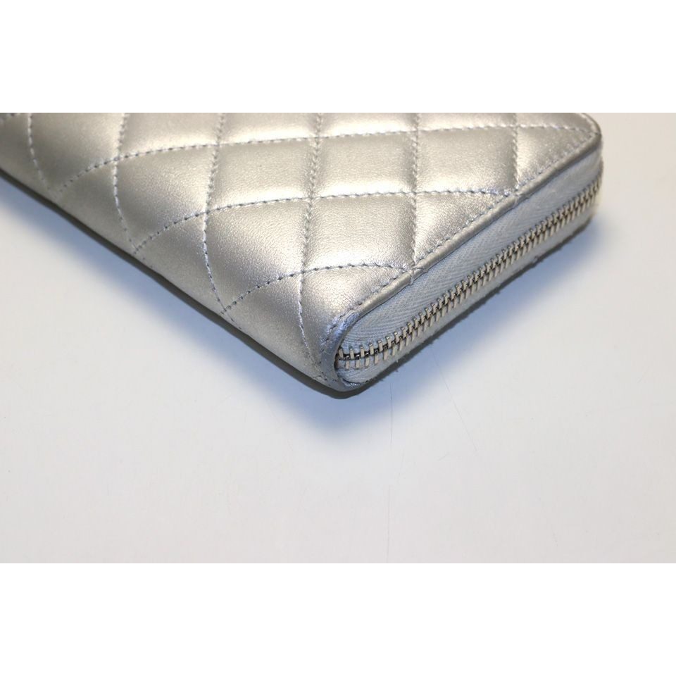 Chanel Quilted Leather Zip Around Wallet — view 9