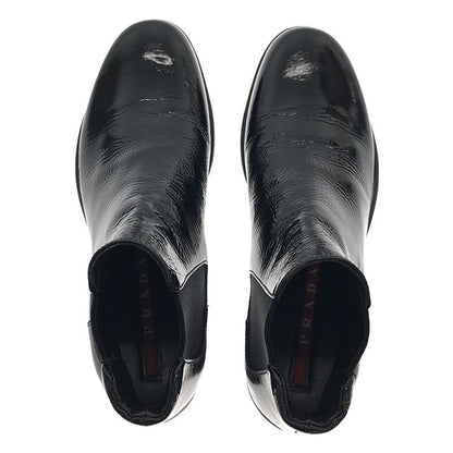 Prada Sport - Enamel Side Gore Short Boots - 35 - Black - Women