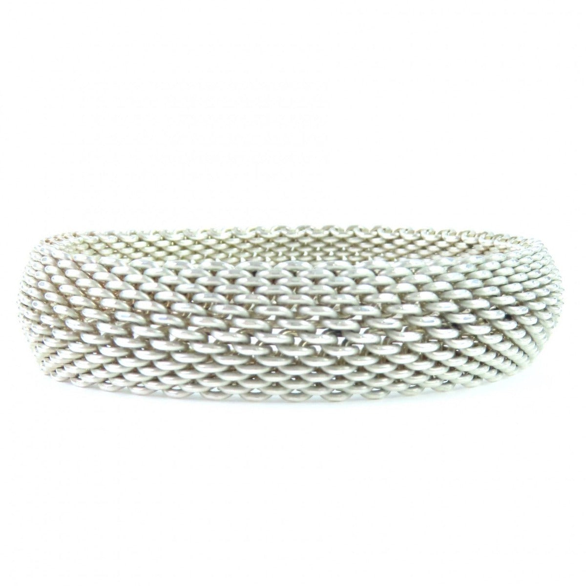 Tiffany & Co Somerset Mesh 925 Bangle Bracelet Silver — view 6
