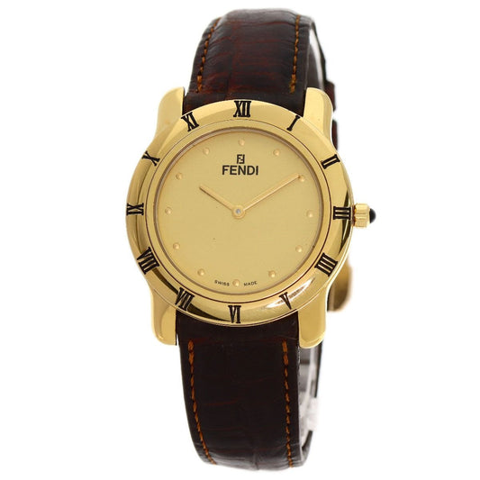 Fendi Round Face Watch Leather