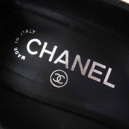 CHANEL G40154 Matelasse Heels Coco Mark Stitching Leather Pumps Black 36 With