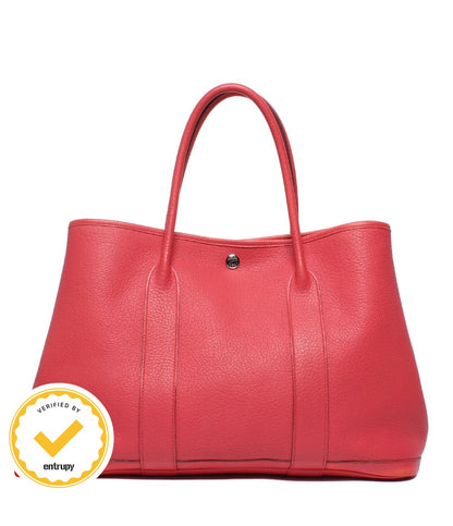 Hermes Tote Silver Garden Party PM 36 Taurillon Clemence