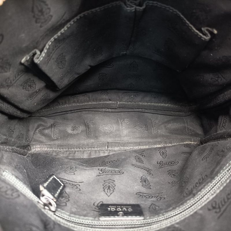 Guccigg Imprime Messenger Black PVC Coated Canvas 201448 I7043190