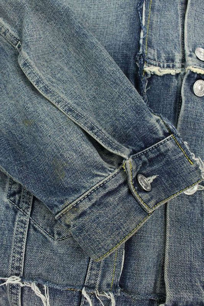 Balenciaga 22AW 697779 Tmw26 Cut Reconstruction Design Oversized Denim Jacket