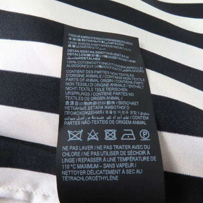 Saint Laurent Paris 2022 694156 100% Silk Striped Long Sleeve Shirt With Gold