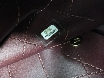 Chanel 2WAY Chain Tote Bag Coco Mark Leather Black As1434