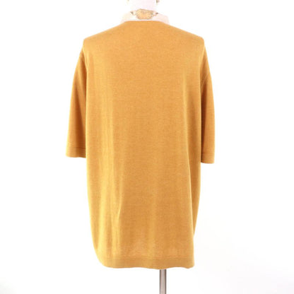 Hermes Vintage Cashmere-blend Twill Laine Silk-switched Knit Short-sleeved Polo