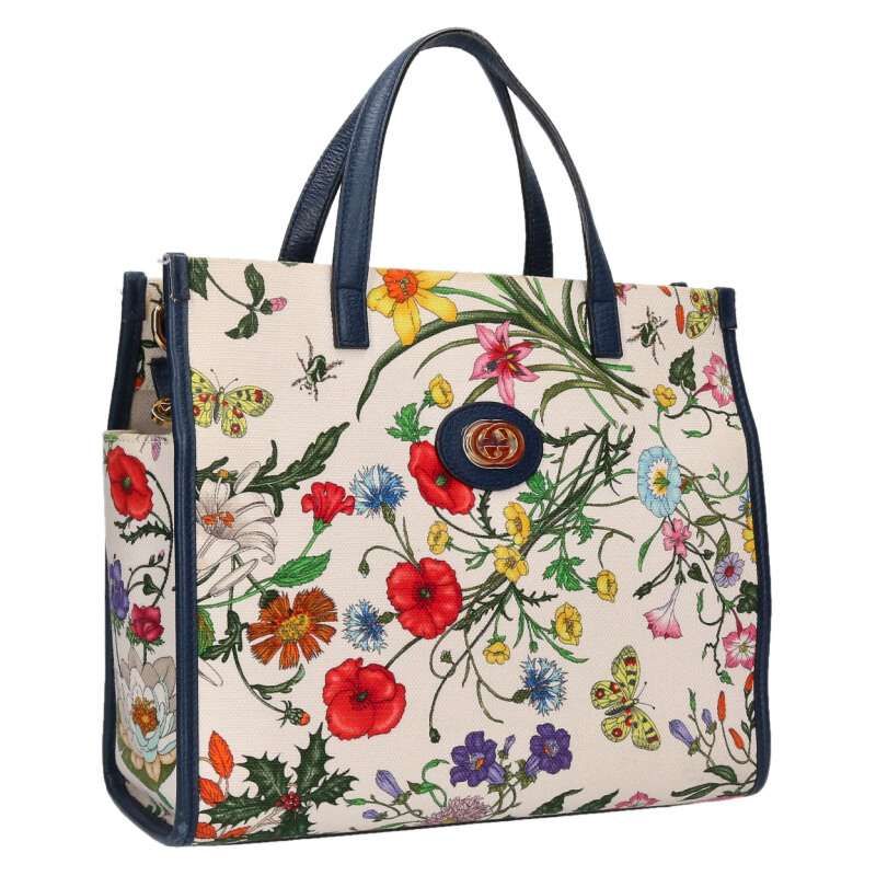 Gucci 550141 2-way Handbag With Flower Design Women