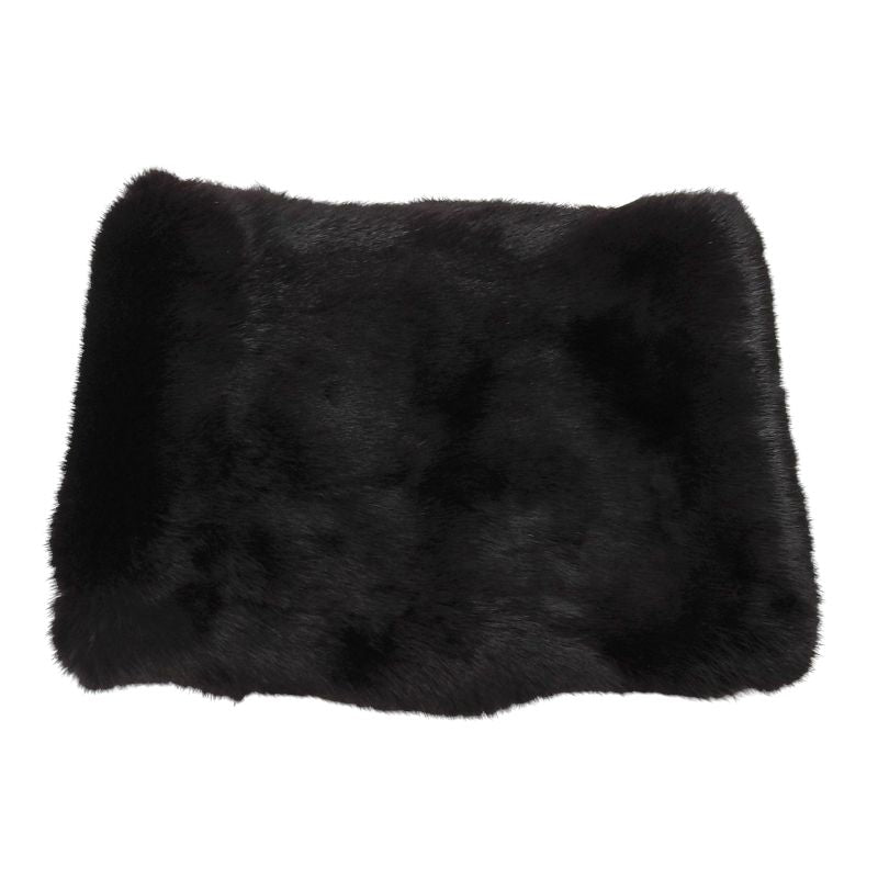 Celine 2 4b13/4798 100% Lapin Fur Neck Warmer Snood Dark Brown TU Made In