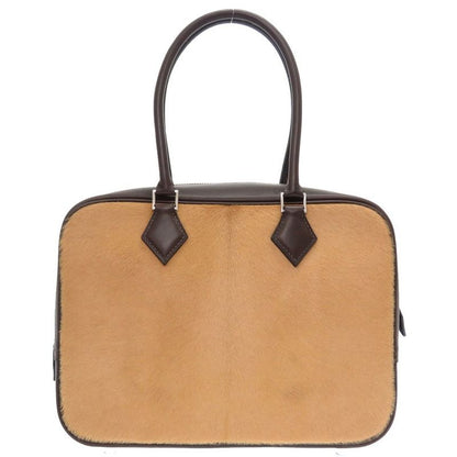 Hermes Prime 28 Troika Chamonix Ebene Silver Hardware Handbag