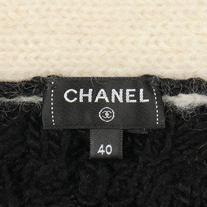 Chanel Cardigan CC Logo Button Cable Knit Wool Silk — view 3