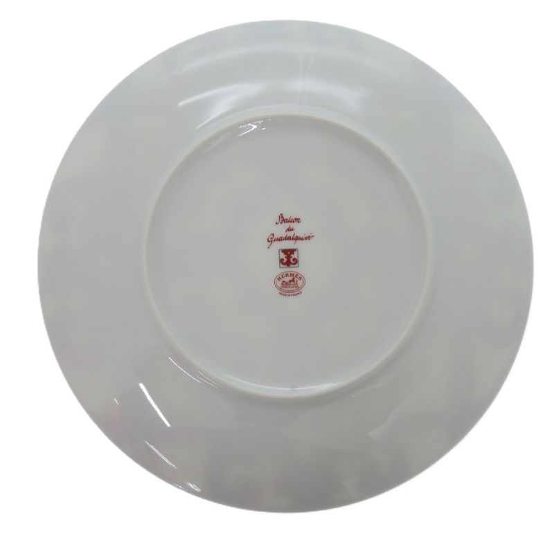 Hermes Gadarkivir 21cm (827in) Tableware Ceramic Red Plate Dish 0378 Hermes