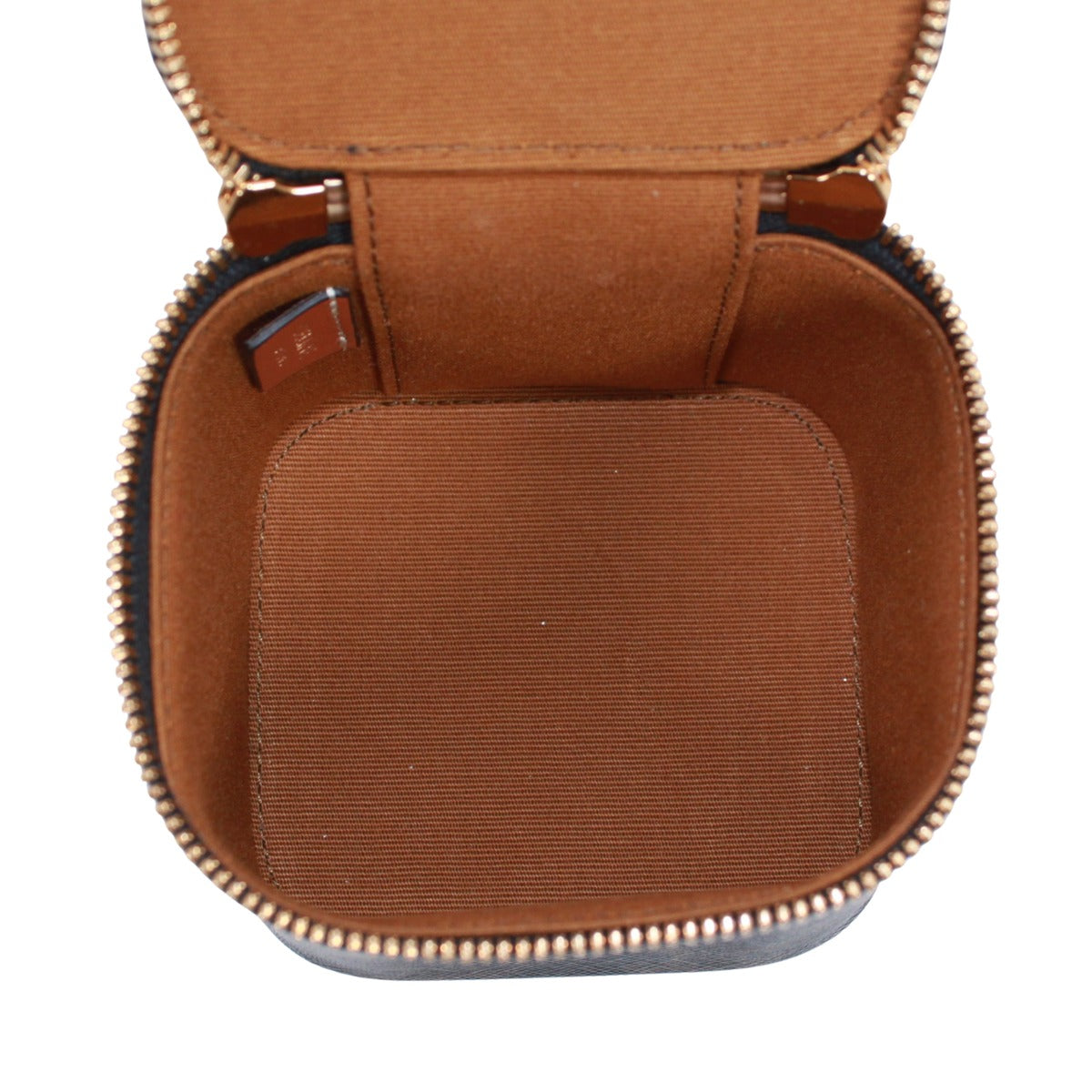 Celine Triomphe Vanity Leather Brown Black Shoulder Bag Gold — view 7
