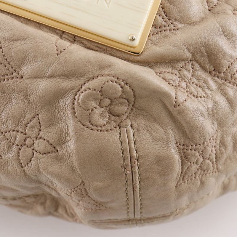 Louis Vuitton Nimbus GM Monogram-olympe M95423 Lambskin Beige Rc0037 Ladies