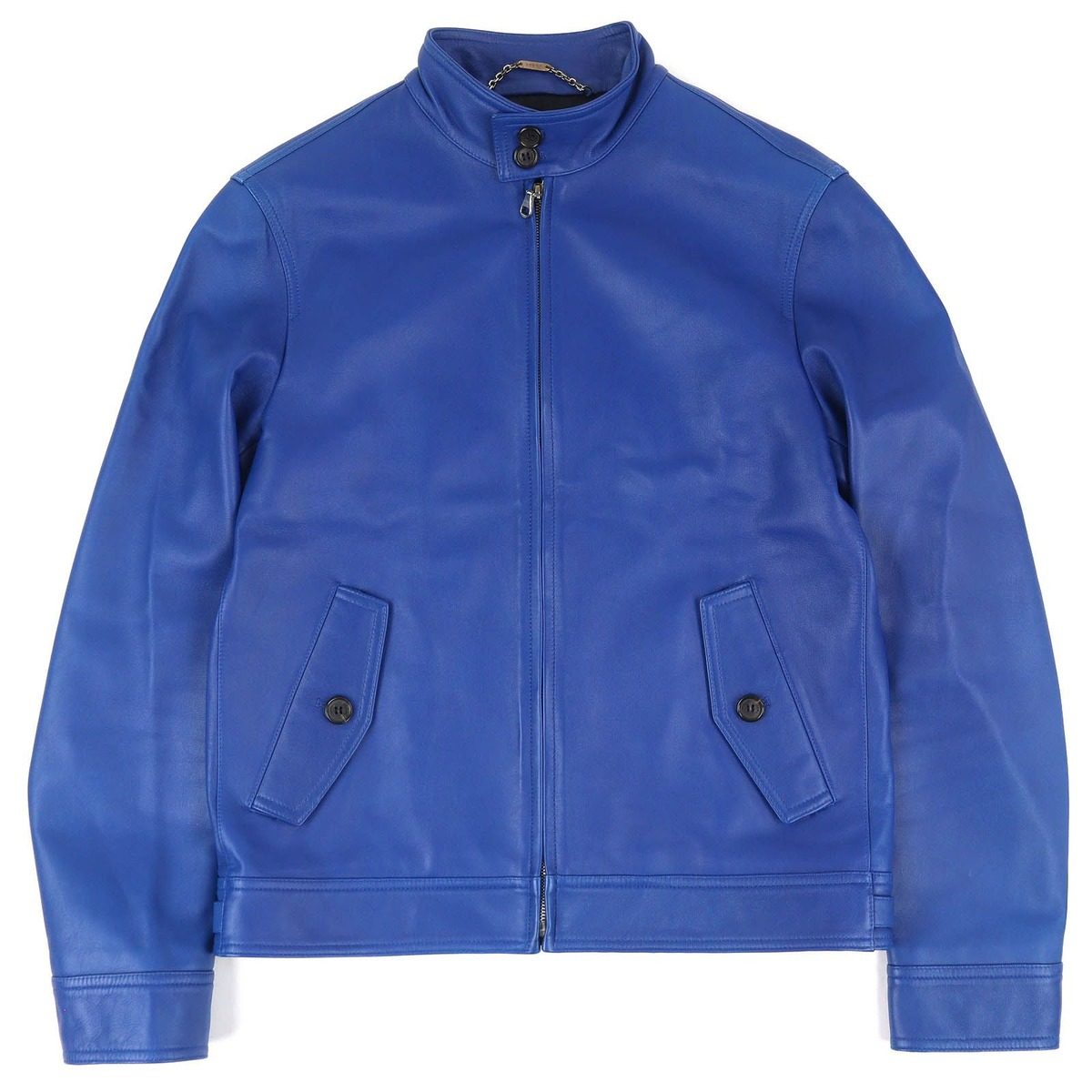 Loewe All Leather Single Rider Jacket Blue 46