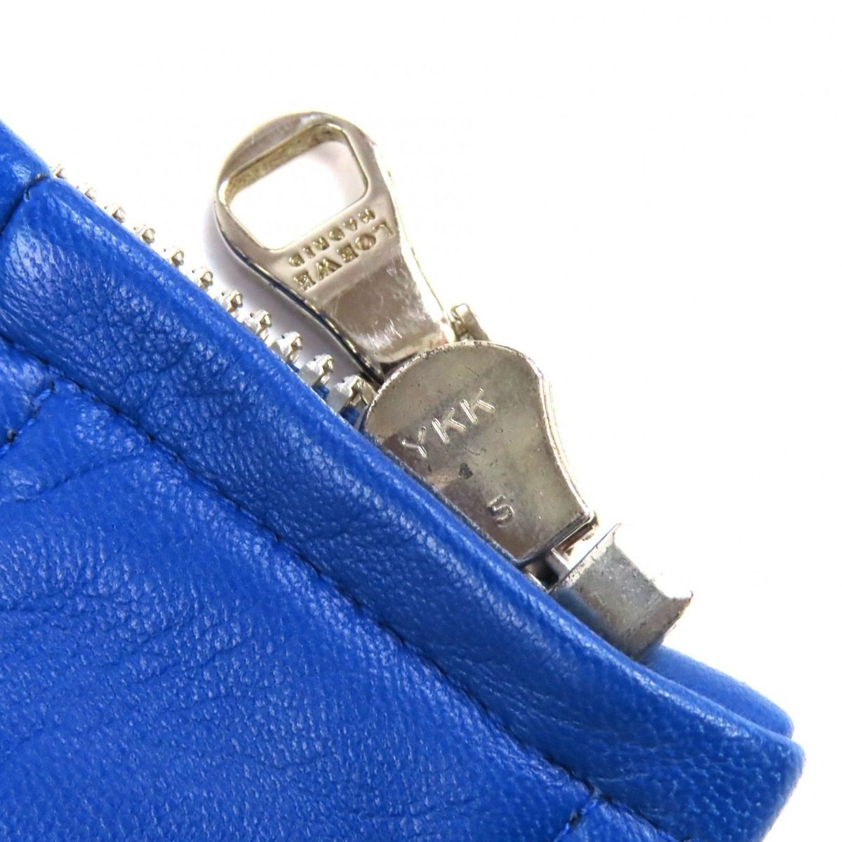 Loewe All Leather Single Rider Jacket Blue 46 — view 5
