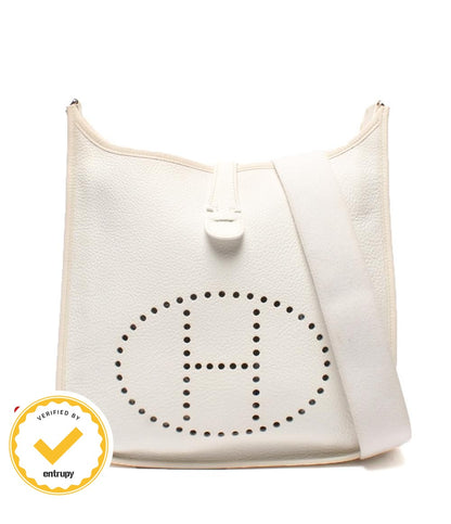 Hermes Shoulder Bag Crossbody Silver Evelyne 1 PM