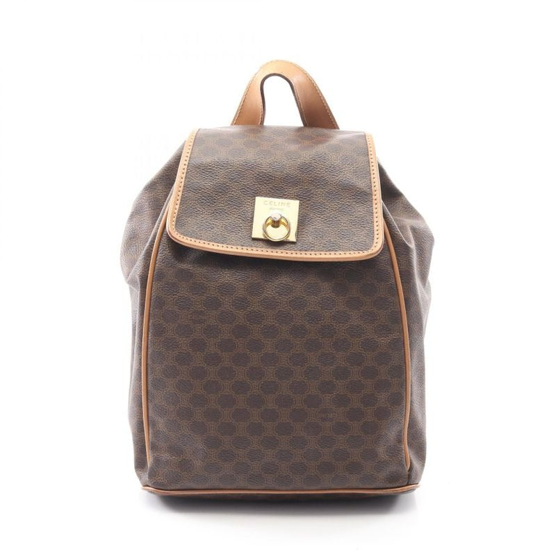 Celine Rucksack Sac Backpack Macadam Dark Brown Leather