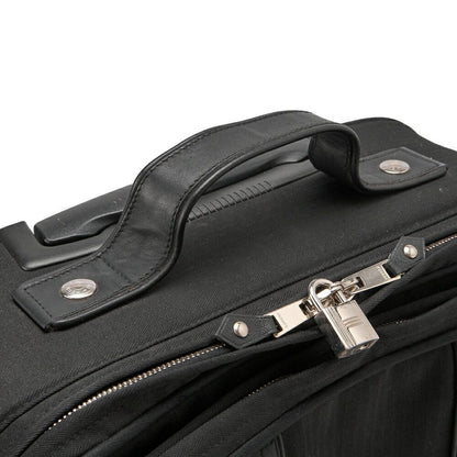 Hermes Acapulco Carry Bag Twirl Chevron Black Ladies Men Suitcases Handbags