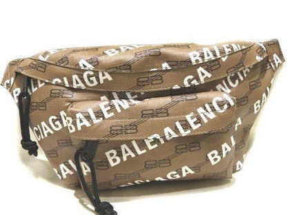 Balenciaga 713042 Waist Bag Signature Logo Recycled Poly Mens Body Bag Belt Bag