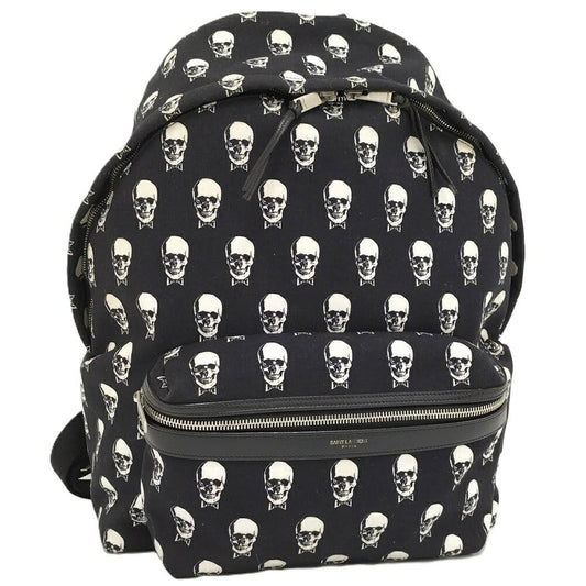 Saint Laurent Skull Backpack Canvas Black