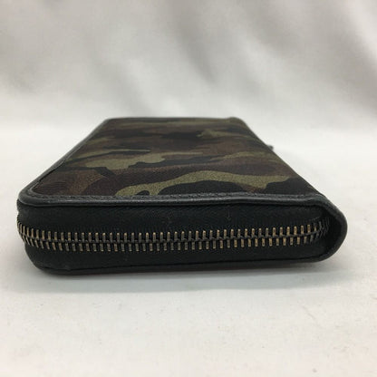 Prada Men's Long Wallet Round Zipper Camouflage
