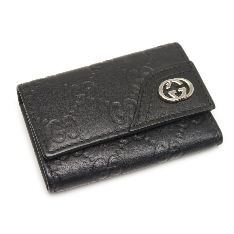 Gucci Interlocking G Leather Key Case 6 Keys 181680