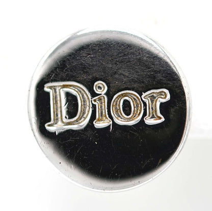 Christian DIOR Earrings Logo Silver Color Approx 3 G Accessories H2681