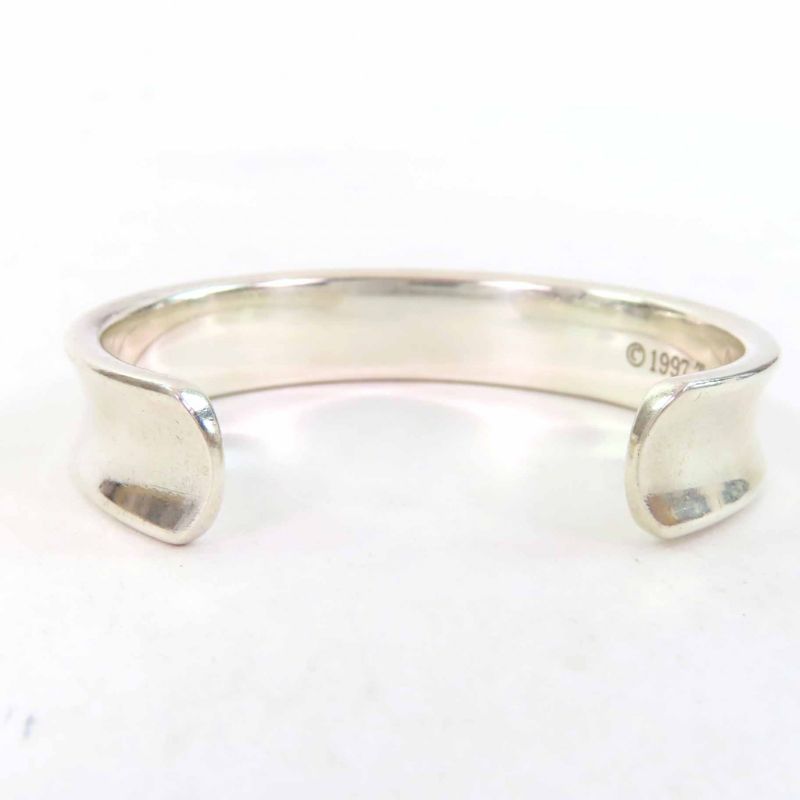 Tiffany & Co 1837 Narrow Bangle Bracelet Sv925 Silver Weight 35g Ladies