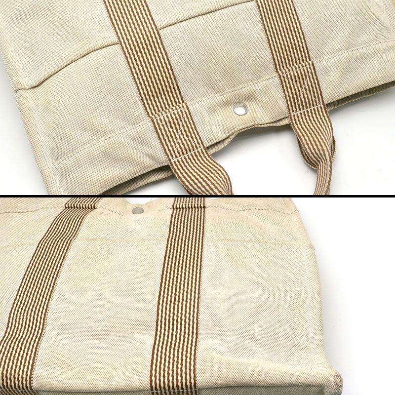Hermes New Fourre Tout MM Canvas Tote Beige A4 Size