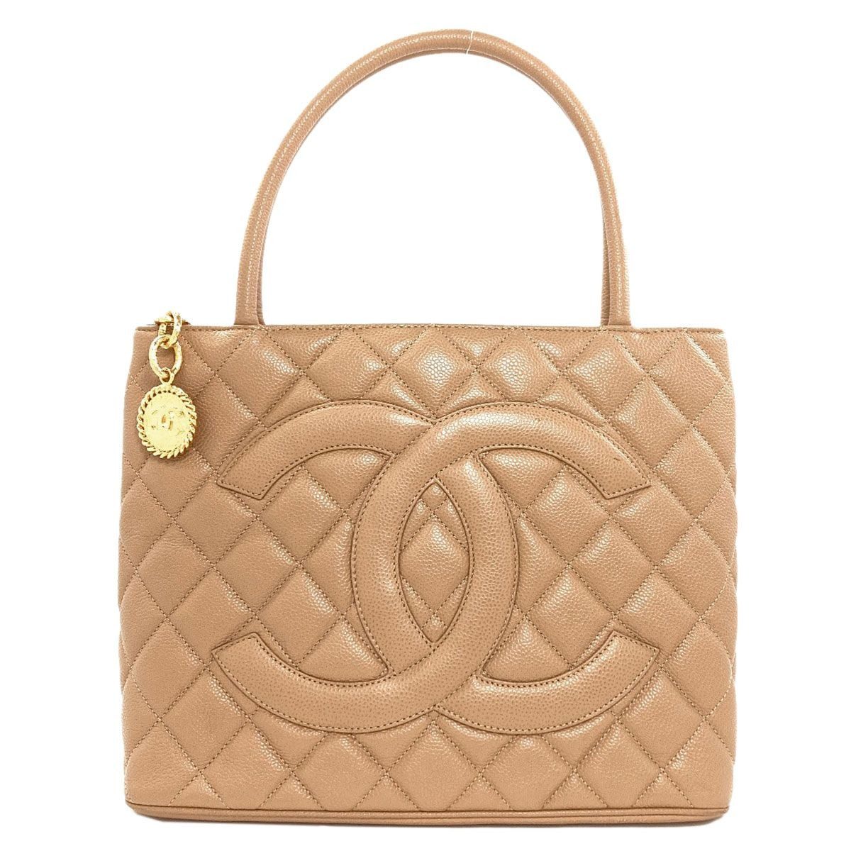 Chanel Medallion Tote Gold Grained Calfskin